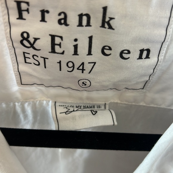 NWOT Frank & Eileen EILEEN relaxed button up shirt size S White - Picture 3 of 3